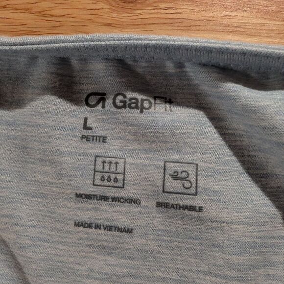 GAP Blue Ruched Tie Front Long Sleeve Blouse - Picture 2 of 5